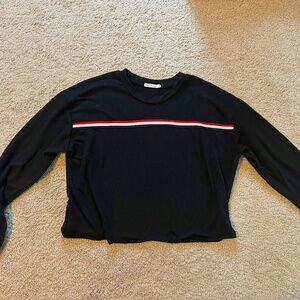 Heart & Hips - Black Red & White striped sweater